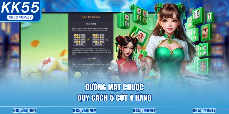 Đường Mạt Chược quy cách 5 cột 4 hàng
